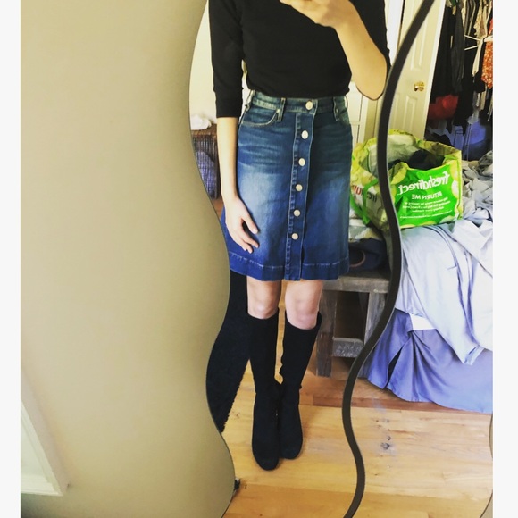 MCGUIRE BUTTON DOWN DENIM SKIRT - Picture 4 of 5